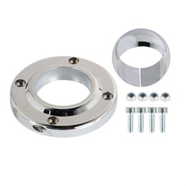 labwork 2" Chrome Steering Column Floor Mount Replacement for 2 Inch Columns Swivel SBC BBC 350 Universal