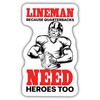 Football Stickers Football Decals Lineman Because Quarterbacks Need Heroes Too