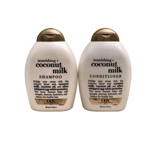 OGX Nourishing + Coconut Milk Shampoo & Conditioner Set 13 Ounce