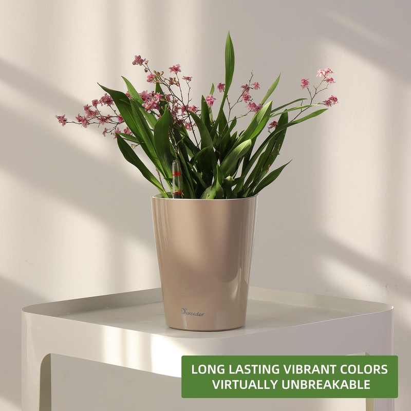 Dexceder 6x7 Self Watering Planter Indoor Outdoor, High Gloss Table