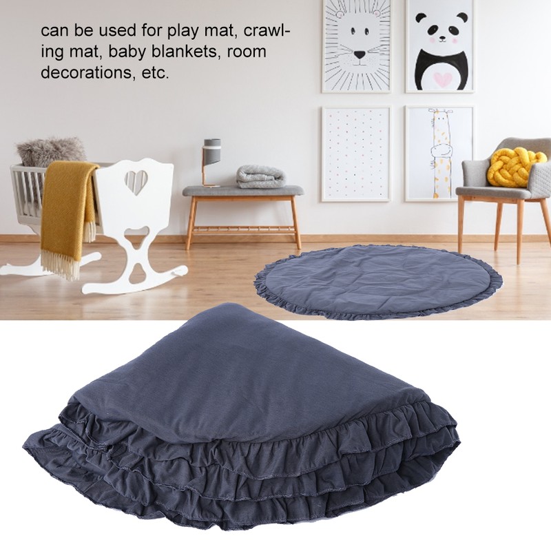 Baby Play Mat Round Shape Carpet Soft Cotton Decoration Crawling