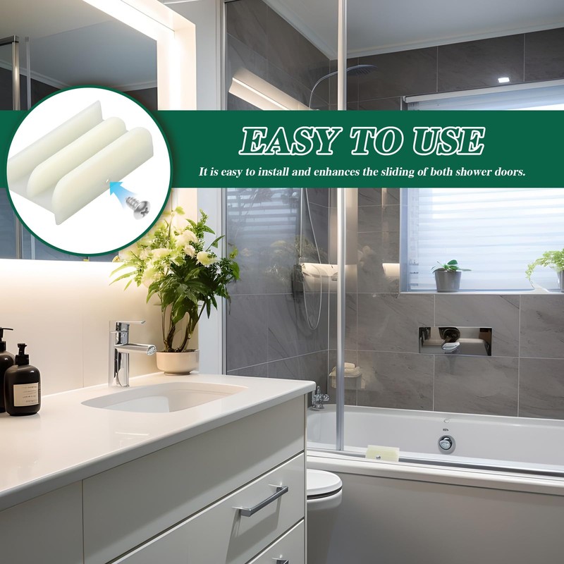2 Pack M6219 Sliding Door Bottom Guide Shower Door for