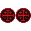 Jerusalem Cross Crusader Infidel Templar Knight Patch - 2PC HOOK