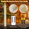 GenSwin Flameless Taper Candles with Remote Timer, 6Pcs Drip Wax