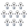 MOTO4U Motorcycle Quick Release Race Fasteners 1/4 Turn 19mm D-Ring