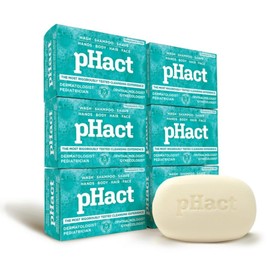 ANDREW LESSMAN pHact Moisture-Rich, Soap-Free Cleansing Bar. Natural Skin pH. Fragrance-Free. All Skin Types - Even Sensitive. Hypoallergenic. Dermatologist Tested. 6 Pack 4.25 oz each