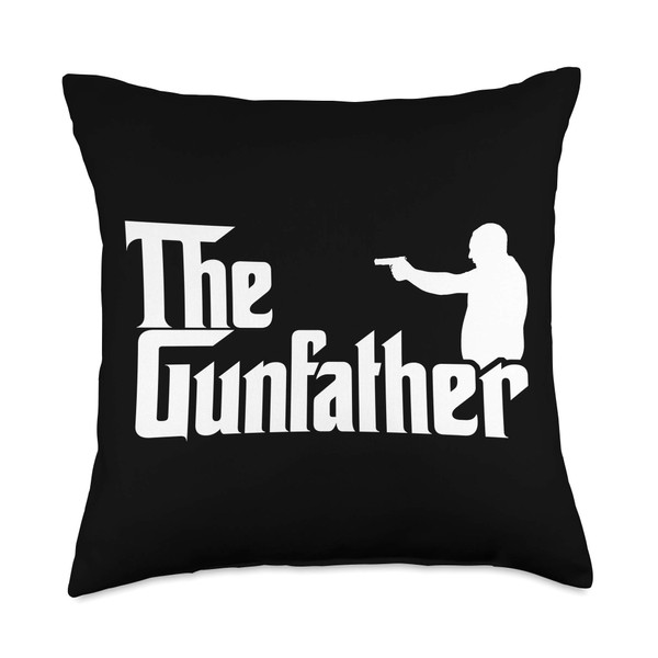 The Gun Father Funny Hunting Fan Dad Gifts Throw Pillow,