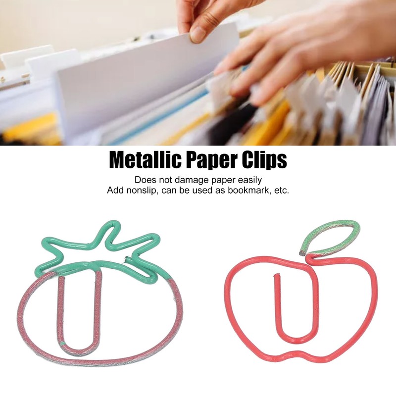 100pcs Paper Clips Increased Slip Resistance Rust Prevention Portable Metallic
