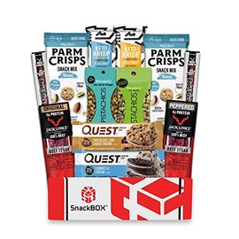 Keto Snack BOX By SnackBOX (12 Count) Great for Care Package, 4th of July, Snacks, College, Dorms, Finals, Birthday, Back to School, Snack box, Food, Teens, gift basket, Adults, Variety Pack, Ketogenic, Low Carb, Healthy, Sampler, Office
