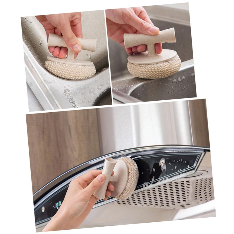 CIYODO 2sets Short Handle Cleaning Brush for Kitchen Bowl Durable