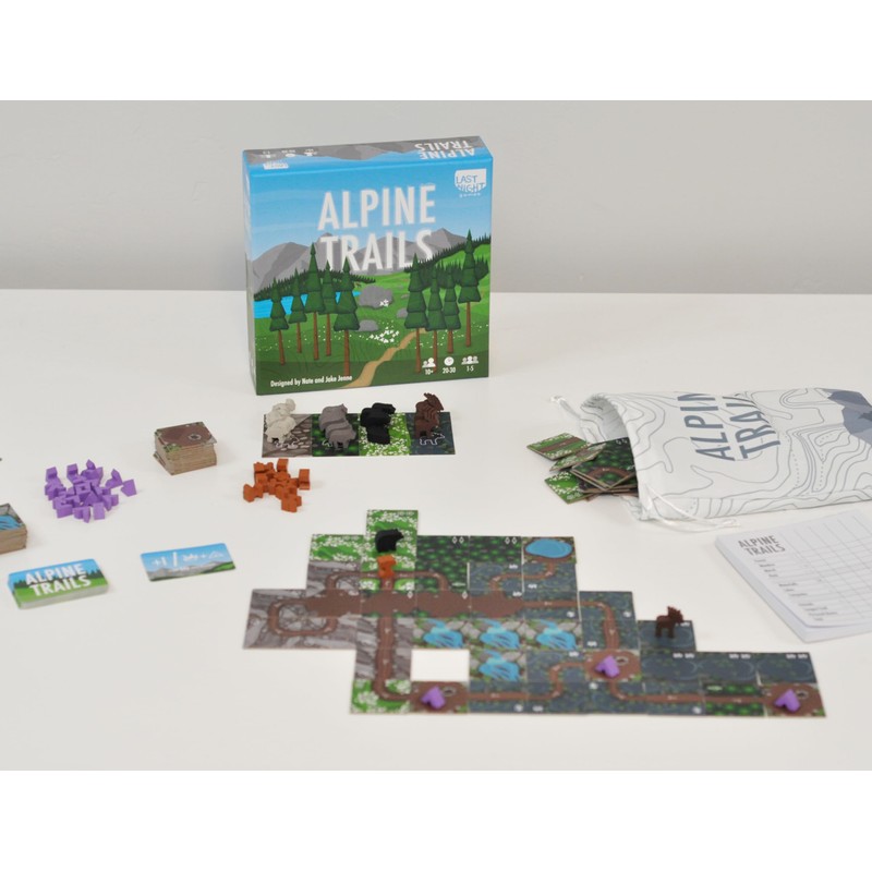 Alpine Trails | Strategic Tile Placement Board Game for Families