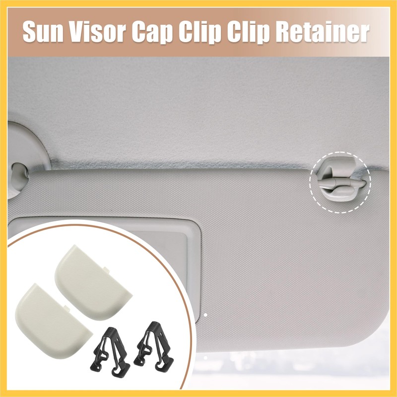 REPAIROCK 2 Set Beige Iron Sun Visor Cap Clip Clip
