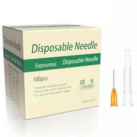 100 Pack 25 Gauge 5/8 Inch Sterile Disposable Lab Supplies, Scientific and Industrial Dispensing Needle Accessories