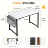 Computer Desk with Storage Bag, Metal Frame Study Table