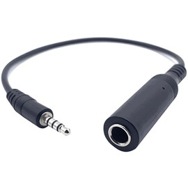 tunghey 2Pack 1/4" to 1/8" Adapter, 6.35mm Stereo Jack to 3.5mm TRRS Male Audio Cable Connector Adapter for Amplifiers, Guitars, Pianos, Home Theater Equipment Etc. 22CM