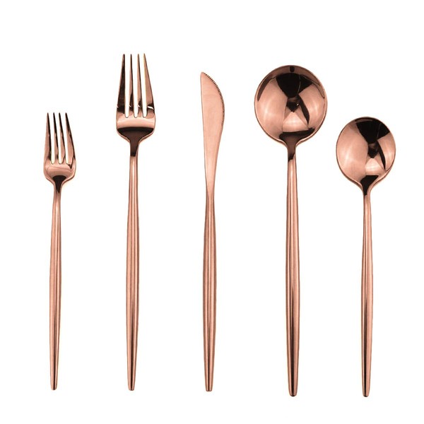Portable Silverware Set - 20-Piece Flatware Cutlery Set - 18/10