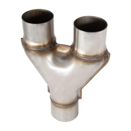 YRAG-PART 3 Inch Exhaust Y Pipe,3"Single to 2.5"Dual Stamped Exhaust Adapter Connector,10" Overall Length, Universal Stainless Steel (3"to 2.5")