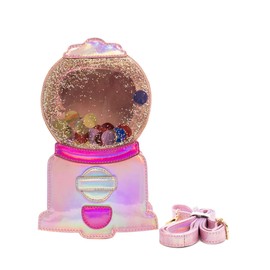 Bewaltz PU Leather Adjustable Strap and Zipper Closure Virtual Pet Novelty Bag - Holiday (Gumball Machine - Pink)