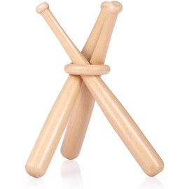 3Pcs Wood 150mm Mini Baseball Bats Unfinished Small Wooden Bats Wood Baseball Bats Baseball Softball Stand Display with Wooden Ring for Painting DIY Craft Projects Baseball Sports