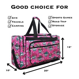 NGIL Canvas 20" inch Duffle Bag (Western Disco-Black)