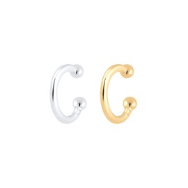 Elli Women's Earrings Set Bi-Colour Ball Geo Minimal in 925 Sterling Silver, Sterling Silver, No Gemstone
