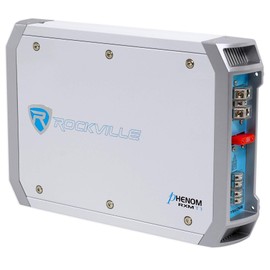 Rockville RXM-T1 1500W Peak / 370W RMS Marine 2 Channel Amplifier, Waterproof Coating, Class A/B Circuitry for Boats and Marine Audio