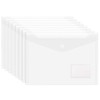 Plastic Envelopes Wallets, 8 Pcs A4 Clear Document Folder, for