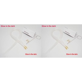 OPT Brand. 16" Straight Colored Party Highlight Synthetic Hair Extensions Multiple Colors Removable Hair Pieces New Generation (Glow In the Dark)