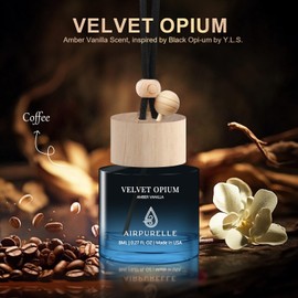 Car Air Freshener Hanging 2 Pack Diffuser - Amber Vanilla Fragrance Oil Air Diffuser for Car, 45+ days Long Lasting Fragrance, Two 0.27 FL OZ/8ML Made in USA