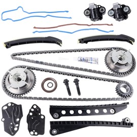 3R2Z-6A257-DA2 Engine Timing Chain Kit VVT Cam Phasers Solenoid Fit for Ford Expedition F-150 F-250 F-350 Super Duty for Lincoln Mark LT Navigator Replace 3L3Z-6279-DAP, XL1Z-6L266-AAP, 1L3Z 6L266-AAL