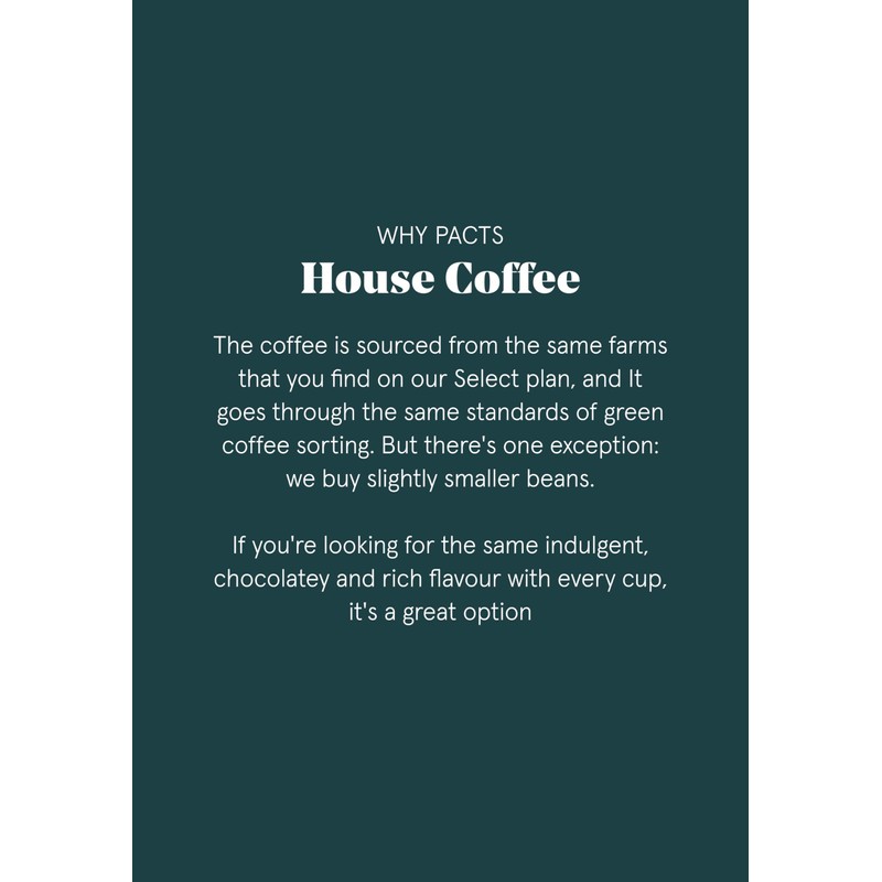 Pact Coffee Whole Coffee Beans - House Blend Dark Roast