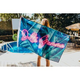 Delta Gamma - Sorority Letter Flag (Neon Design)