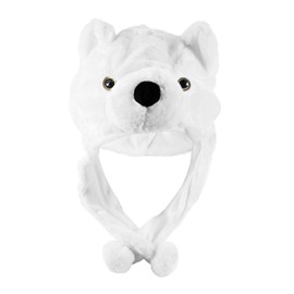 Super Z Outlet Cute Plush Animal Hat Winter Warm Winter Fashion Clothing Accessories (Polar Bear) White (US, Alpha, One Size, White Short)