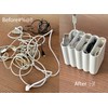 Cable Rack Organizer, Holds 5 Charging Cables, Beige