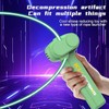 Glow String Shooter Toy with Dual Built-in UV Blacklights, Three