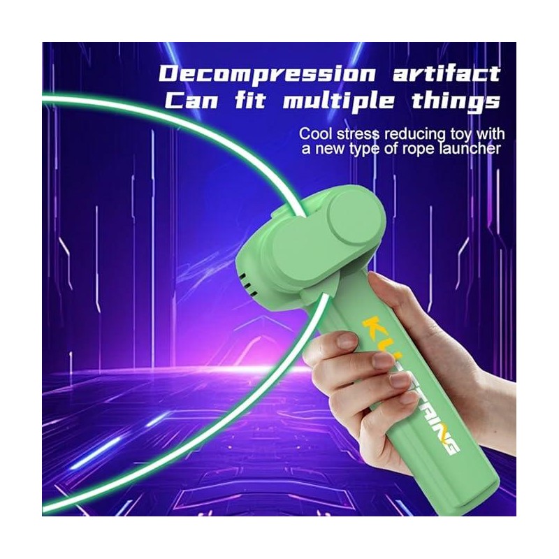Glow String Shooter Toy with Dual Built-in UV Blacklights, Three