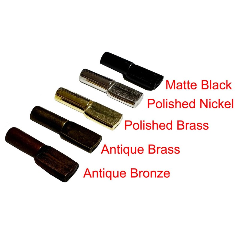 4mm "Spoon" Style Cabinet Shelf Support Pegs - Antique Brass