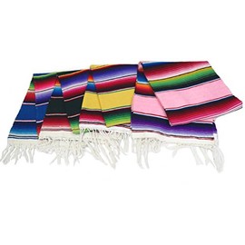 Leos Imports 3-Pack Mexican Sarape Serape 15"x36" Blanket/Runner