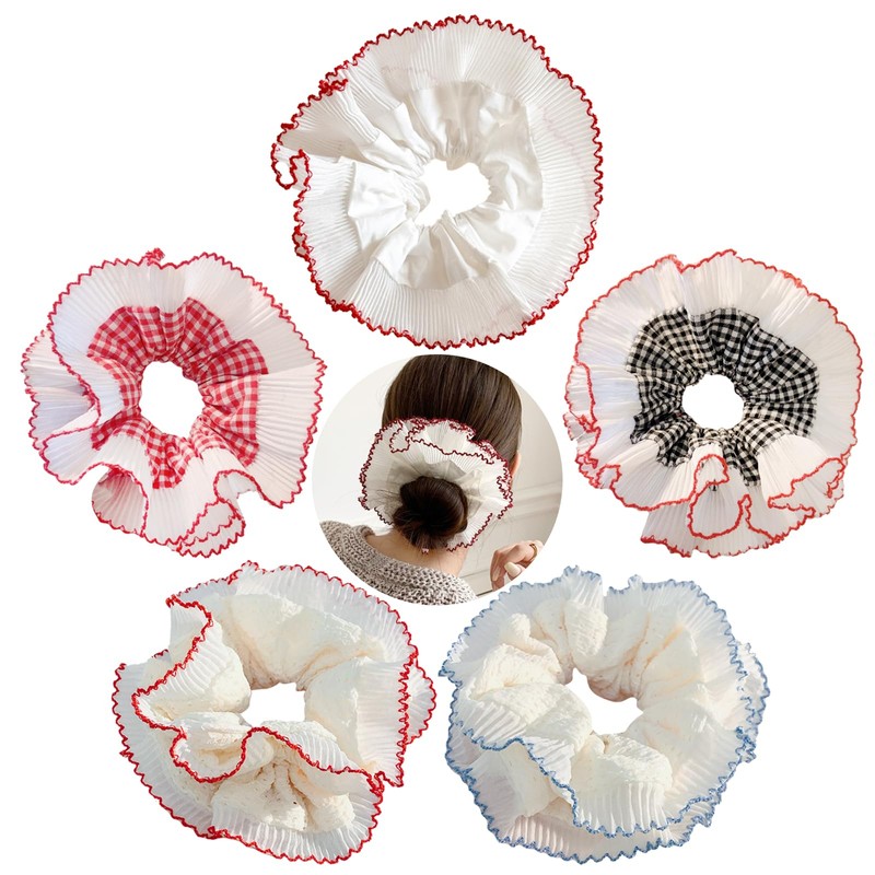 HTTDSLF 5 Stück Haargummi de Elastische, Haargummis Scrunchies für Damen,