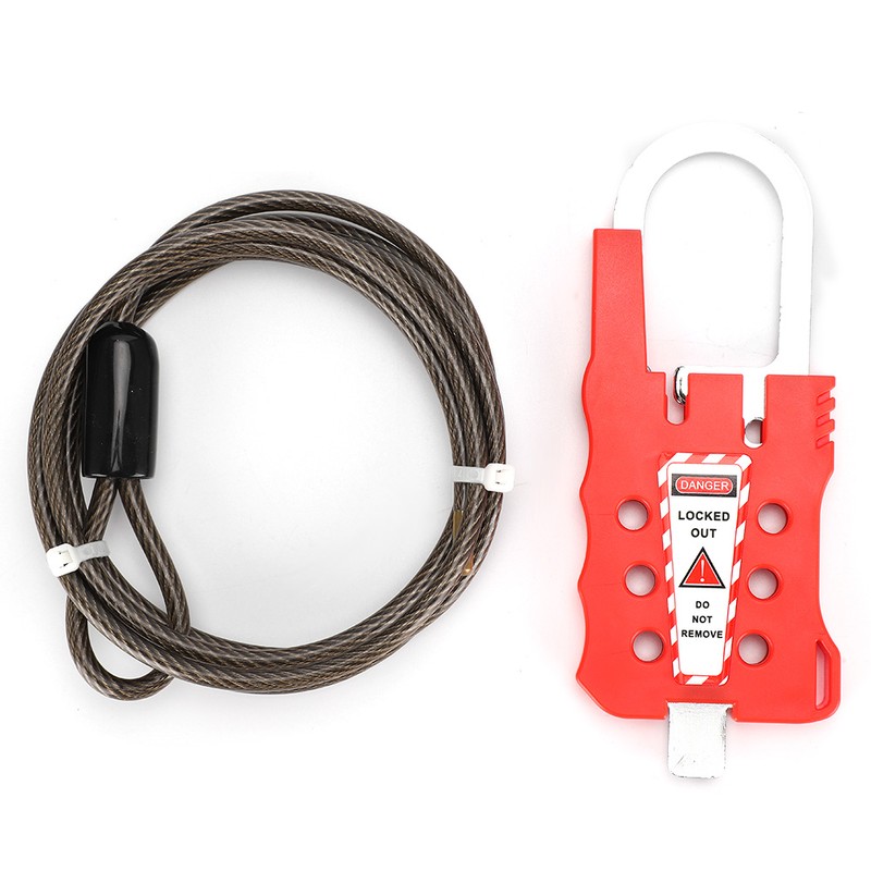 Adjustable Stainless Steel Cable Lockout Industrial Equipment Safety Lock Device