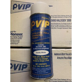 Pioneer PVIP Arctic White Athletic Field Striping Paint,  Jumbo Can 22 oz Case 12 Pack