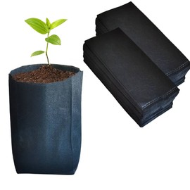 gardtree Plant Nursery Bags 6.3” x 7” 200PCS, Non-Woven Biodegradable Plant Grow Bags Fabric Seedling Starter Bags for Vegetable Flower Fruit Saplings Tree, Home Garden Supply