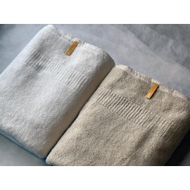 IKEUCHI ORGANIC Bath Towel 28 x 53 GOTS Certified, Pack of 2,ORGANIC330 (Ivory)