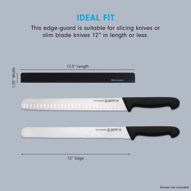 Messermeister 12” Slicer Edge-Guard, Black - Fashionable & Functional Knife
