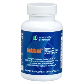 Longevity by Nature TendoGuard-Collagen Recovery types I-II-V-X- Joint & Connective Tissues Support