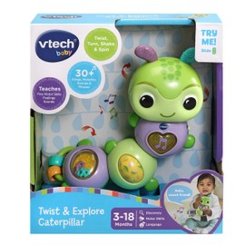 VTech Twist & Explore Caterpillar, Musical Toys for Baby Girls & Boys, Baby Interactive Toy with Lights and Sounds, Motor Skill Toys for Kids, Ages 3 Months +, English Version