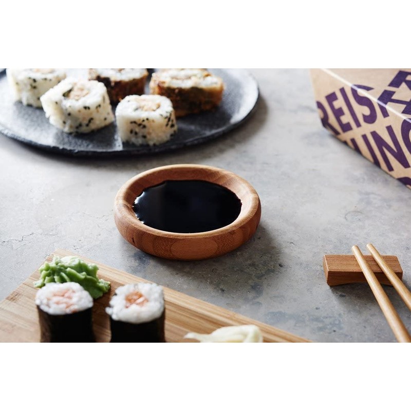 Reishunger Bamboo Sushi Serving Set, 4 Pieces