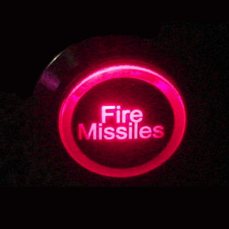 ESUPPORT Black Shell 12V Momentary Car Vehicle Red LED Light