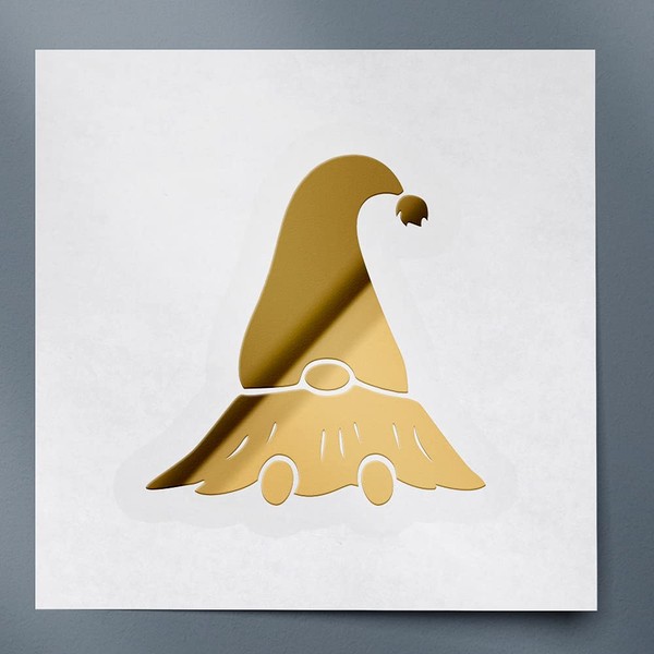 ANGDEST CLUB Decal Stickers of Gnomes (Metallic Gold) Premium Waterproof