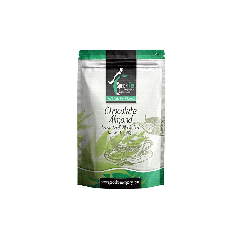Special Tea Chocolate Almond Loose Leaf Black Tea, 3 Ounce
